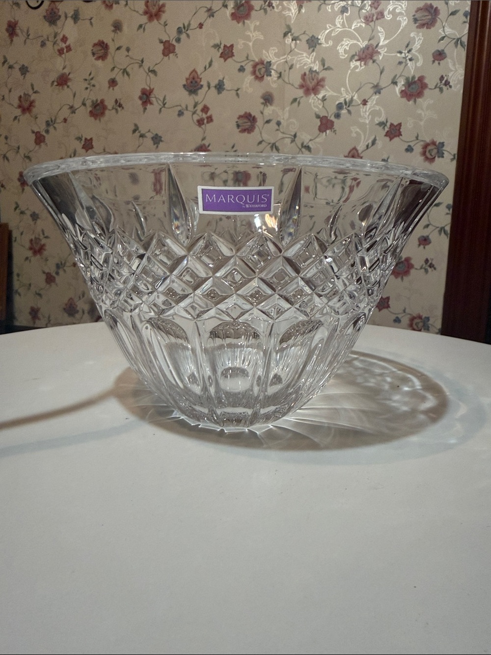 Marquise Clear Cut Crystal Decorative Serving Bowl